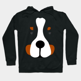 Bernese Mountain Dog Face Silhouette Hoodie